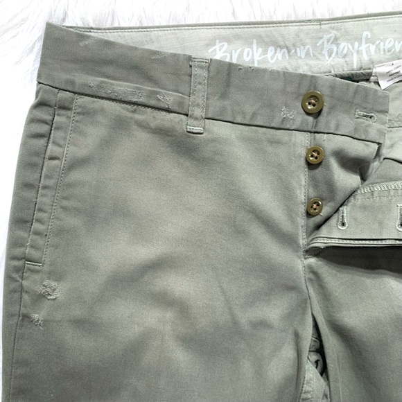 SOLD-Crew Boyfriend Distressed Chino Pants - Picture 5 of 9